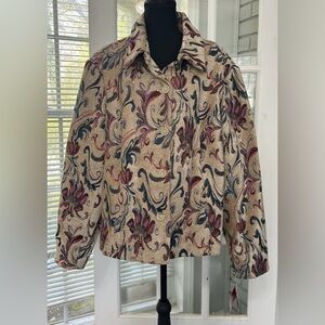 Oscar de la Renta Vintage Floral Tapestry Blazer Women’s Plus Size 24W